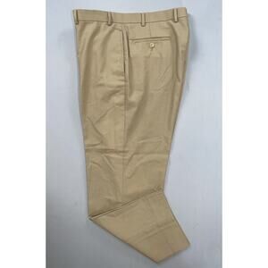 Ralph Lauren Total Comfort Flat Front Wool Dress Pants, Slacks. Beige, 36X29.5